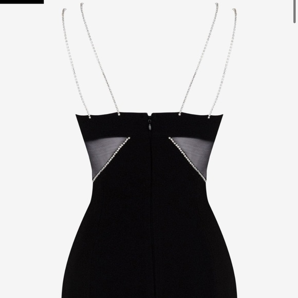 Black Diamante Strap Cutout Mini Dress (S) - NWT, Heiress Beverly Hills - Picture 3 of 3